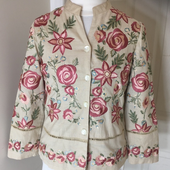 April Cornell Jackets & Blazers - April Cornell embroidered jacket, size XS